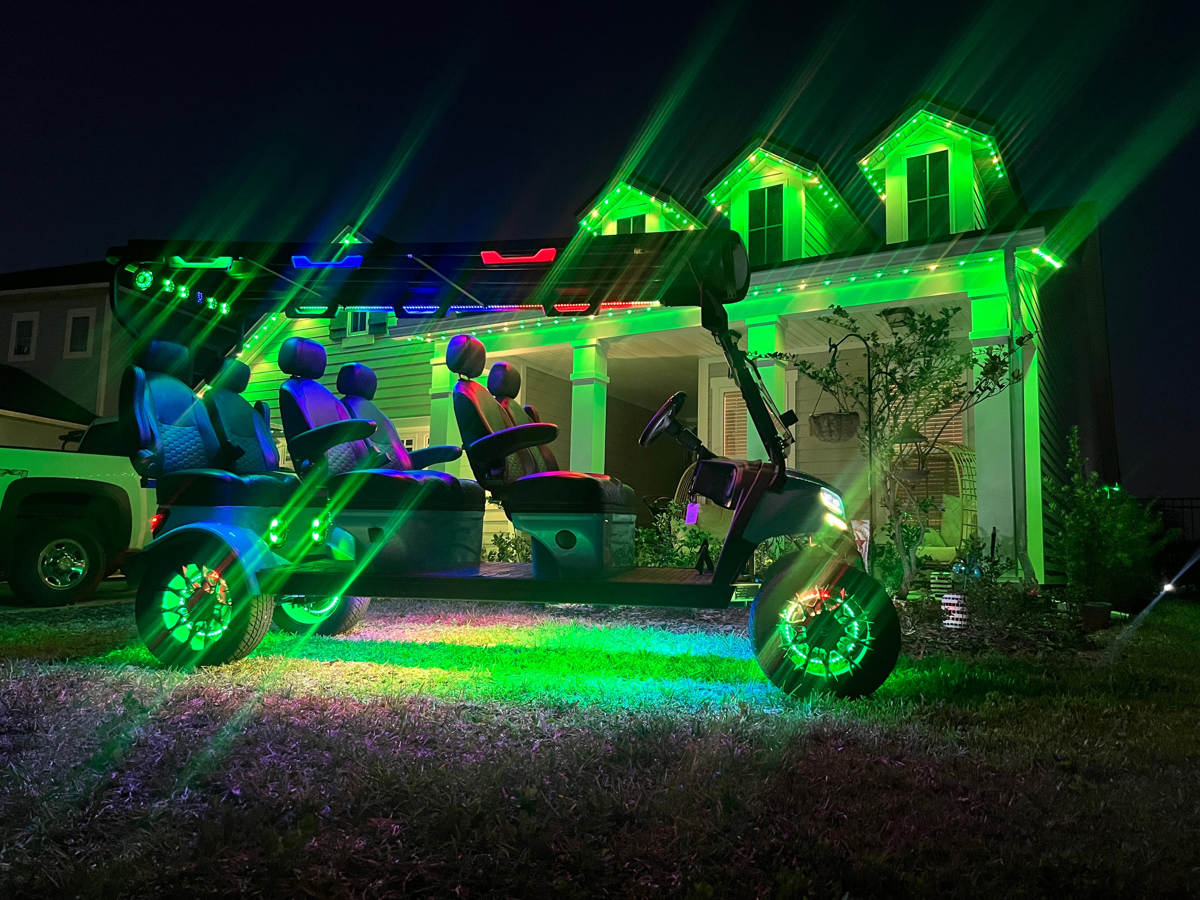Golf cart wheel lights